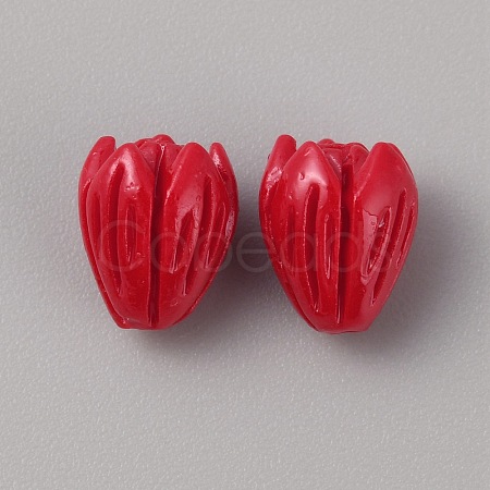 Opaque Resin Flower Rose Beads LS-RESI-TAC0022-01B-1