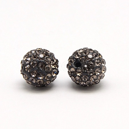 Polymer Clay Rhinestone Beads RB-A053-6mm-12-1