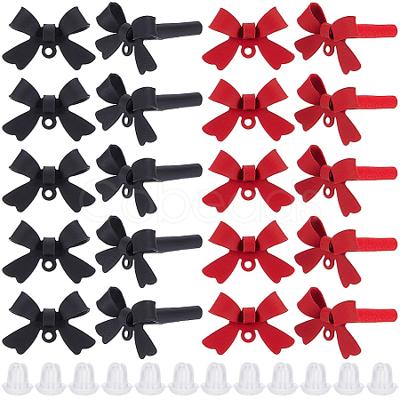 40Pcs 2 Colors Alloy Stud Earring Findings EJEW-SP0001-23-1
