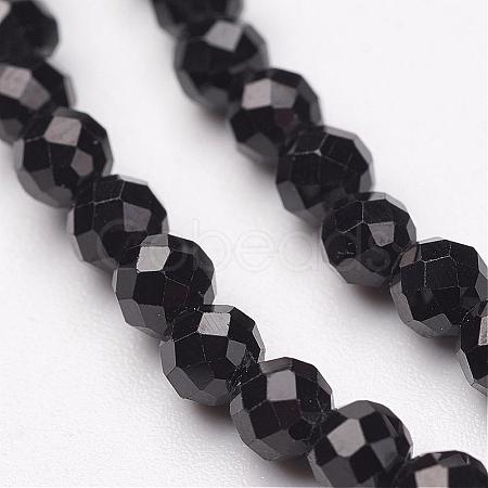 Natural Black Spinel Bead Strands G-P213-13-4mm-1