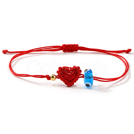 Lampwork Bead Braided Bead Bracelets JB7932-7-1