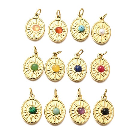 Gemstone Pendants STAS-Q337-10G-1