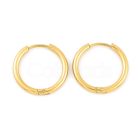 Ion Plating(IP) Round Ring 304 Stainless Steel Hoop Earrings for Women EJEW-G388-02B-G-1