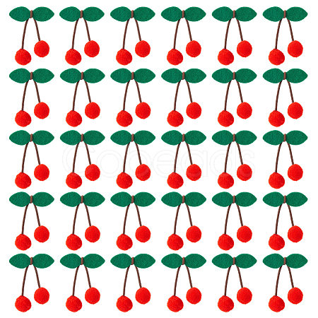30Pcs Wool Felt Cherry Balls AJEW-FH0007-72-1