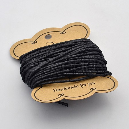 Black Waxed Cotton Cord X-YC2mm131-1