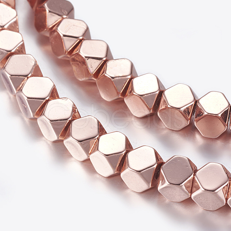 Non-magnetic Synthetic Hematite Beads Strands G-P338-25A-4mm-RG-1
