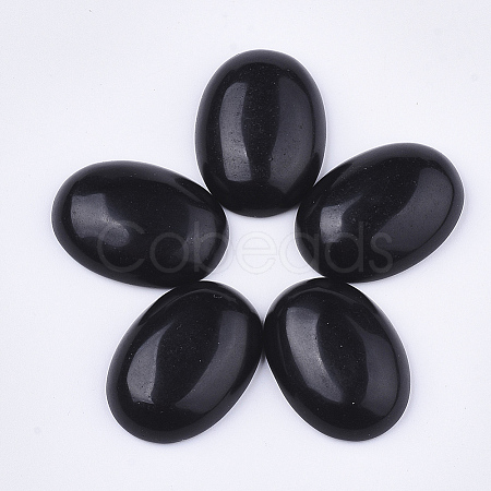 Natural Black Obsidian Cabochons X-G-S349-25A-02-1