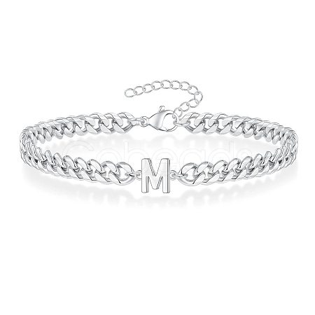 Letter 304 Stainless Steel Link Bracelets FS-WG7830E-37-1