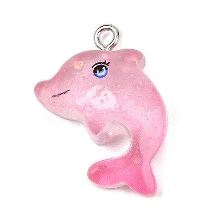 Ocean Theme Transparent Resin Pendants RESI-I351-03P-03-1
