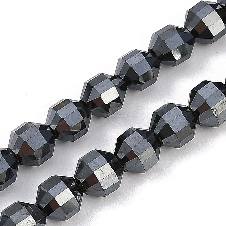 Electroplated Synthetic Non-magnetic Hematite Energy Prism Beads Strands G-H072-M01-01-1