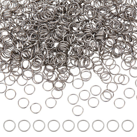 1000Pcs 304 Stainless Steel Split Rings STAS-ME0002-56-1