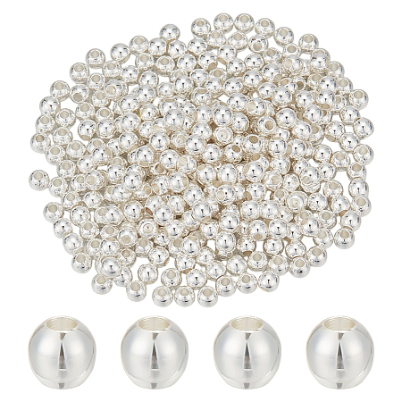 320Pcs Brass Solid Round Beads KK-ME0002-69-1