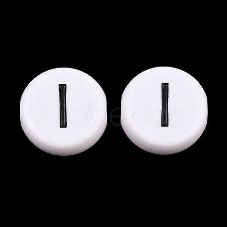 Opaque White Acrylic European Beads AC-CBA3BDD-01I-1