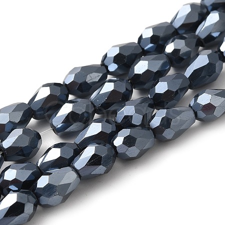 Electroplate Glass Beads Strands EGLA-D017-7x5mm-2-1