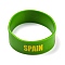 Silicone Wristbands Bracelets, Cord Bracelets, Spain, Green, 202x19x2mm