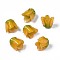 Plastic Beads, Flower, Goldenrod, 13~15x13.5~15x13.5~15mm, Hole: 0.8mm