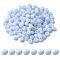 6/0 Opaque Glass Seed Beads, Round Hole, Rondelle, Light Steel Blue, 4~4.5x3~4mm, Hole: 0.8~1.5mm, 10g/box