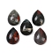 Natural Africa Bloodstone Cabochons, Teardrop, 20~20.5x15~15.5x6.5~7mm