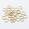 925 Sterling Silver Open Jump Rings, Round Rings, Real 18K Gold Plated, 19 Gauge, 7x0.9mm, Inner Diameter: 5mm, about 80pcs/10g