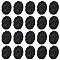 SUNNYCLUE 20Pcs Spray Painted Alloy Pendants, Oval, Black, 33.5x23x5mm, Hole: 1.2mm