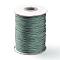 Korean Waxed Polyester Cord, Dark Slate Gray, 1mm, about 85yards/roll