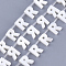 Freshwater Shell Beads, Top Drilled Beads, Letter.R, 10x8x3mm, Hole: 0.8mm