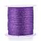 Polyester Braided Metallic Thread, for DIY Braided Bracelets Making and Embroidery, Purple, 0.4mm, 6-Ply, about 54.68 yards(50m)/roll