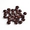 Natural Wood Beads, Spacer Beads, for DIY Macrame Rosary Jewelry, Flat Round, Lead Free, Dyed, Brown, about 8mm in diameter, 4mm thick, hole: 2.5mm