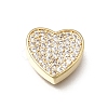 Valentine's Day Brass Micro Pave Clear Cubic Zirconia Beads KK-K427-30G-1