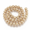 Electroplated Natural Lava Rock Beads Strands G-T061-55B-6mm-2