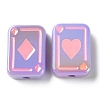 UV Plating Rainbow Iridescent Acrylic Enamel Beads SACR-G034-11F-2