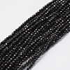 Natural Black Spinel Beads Strands G-E351-01A-1