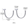 Acrylic L-Shaped Nose Ring AJEW-YW0001-06J-4