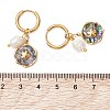 3 Pairs 3 Styles 304 Stainless Steel & Natural Paua Shell Hoop Earrings EJEW-JE06952-5