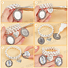DIY Blank Oval Wedding Bouquet Charm Making Kit DIY-SC0025-07A-4