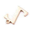 PVD Vacuum Plating  304 Stainless Steel Charms STAS-H112-Z-RG-3