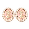 Zinc Alloy Enamel Cabochons ENAM-Q501-01LG-02-2