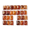 26Pcs Natural Carnelian Healing Rectangle with Letter A~Z Display Decorations G-K335-07C-1