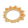 4Pcs Glass Seed Beaded Flower Pendants PALLOY-MZ01237-5
