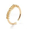 Constellation/Zodiac Sign Brass Cuff Rings RJEW-J074-05G-F-2