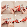 AHADEMAKER 4Pcs 2 Style Detachable Alloy Crystal Rhinestone Shoe Buckle Clips FIND-GA0002-15-3