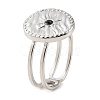 304 Stainless Steel Open Cuff Ring for Women RJEW-F166-07P-02-1