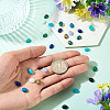 26Pcs 13 Styles Synthetic Blue Lace Agate & Black Stone & Natural White Jade & Amazonite & Unakite Cabochons G-TA0003-28B-6
