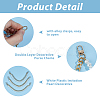 Aluminum & White Plastic Imitation Pearl Double Layer Decorative Purse Chains FIND-WH00670-127B-4
