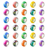 100Pcs 10 Colors Opaque Resin European Beads RPDL-CJ0001-07-1
