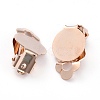304 Stainless Steel Clip-on Earring Setting STAS-L244-49RG-3
