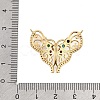 Brass Pave Cubic Zirconia Connector Charms CU-CBAF17A-14G-3