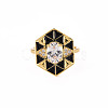 Brass Micro Pave Clear Cubic Zirconia Cuff Rings RJEW-S045-084E-NR-2