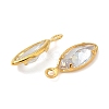 Brass Micro Pave Cubic Zirconia Charms KK-S336-01G-B-2