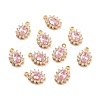 Real 18K Gold Plated Brass Micro Pave Cubic Zirconia Charms ZIRC-Z023-04E-NR-1